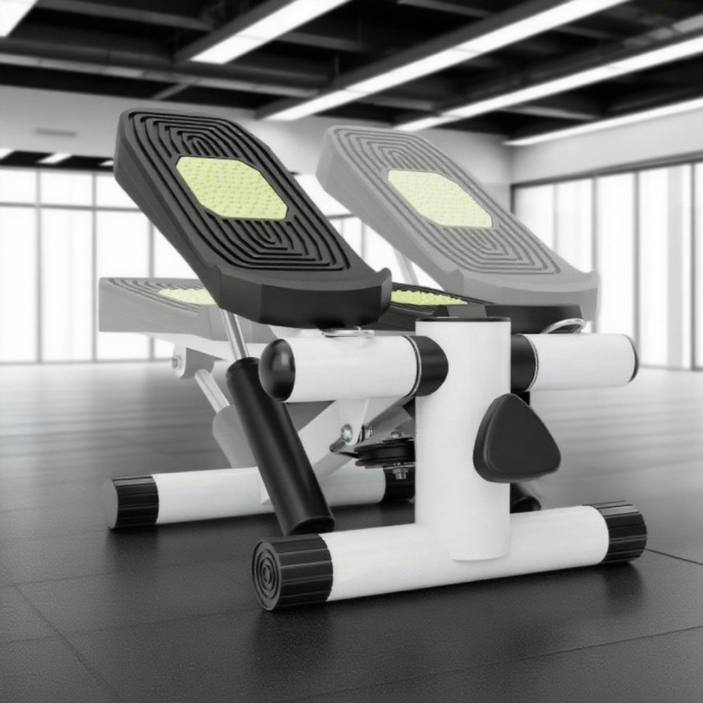 Mini Stepper With Resistance Bands And Adjustable Height For Exercise At Home_voghion.com